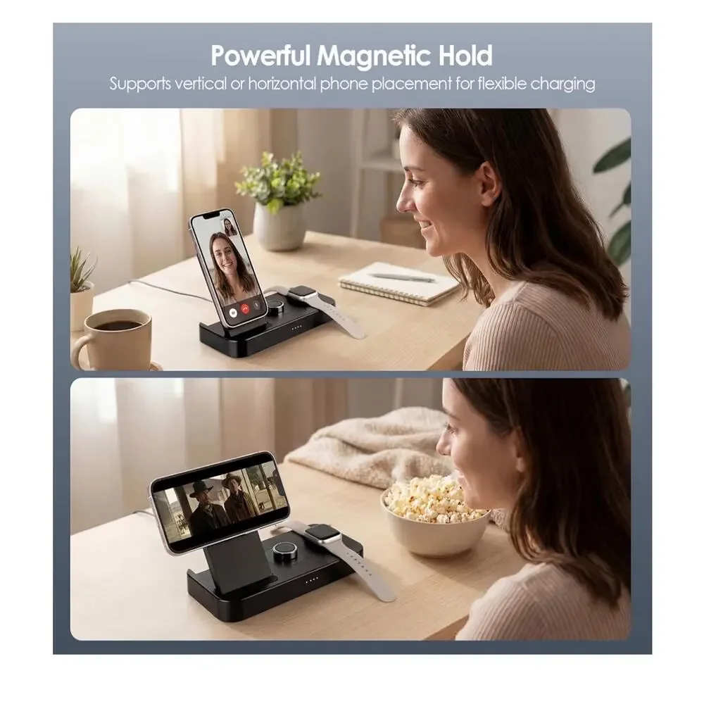 BOVIPO 4 in 1 Charging Station for Oura Ring Gen 4 Charger, Fast Charger